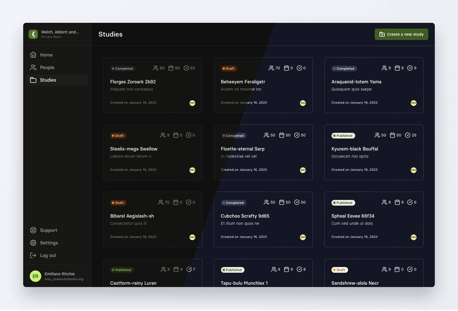 Fern UI compared with new dark mode and reversed grayscale dark mode